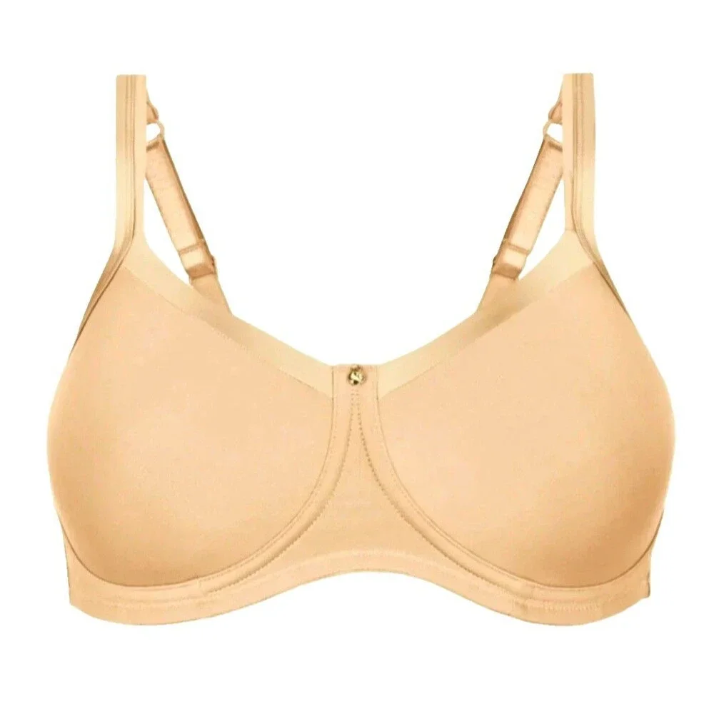 New with Tags Amoena Lara Satin SBP 44214 Women Size 44B Mastectomy Bra Beige